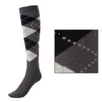 Čarape Kavalkade antracit/t.plava